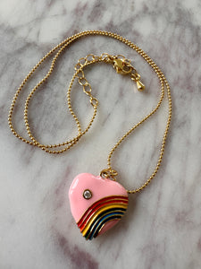 Rainbow heart chain