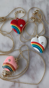 Rainbow heart chain